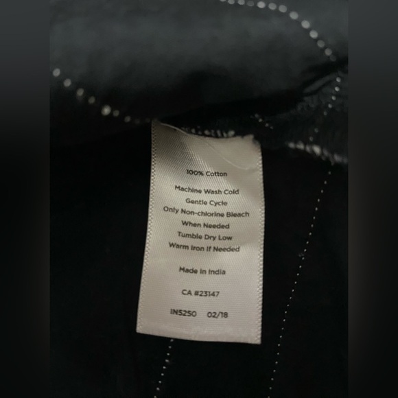 Talbots Navy Blue Blouse Top with White Rick Rack Detail in Size XL. - Picture 4 of 9